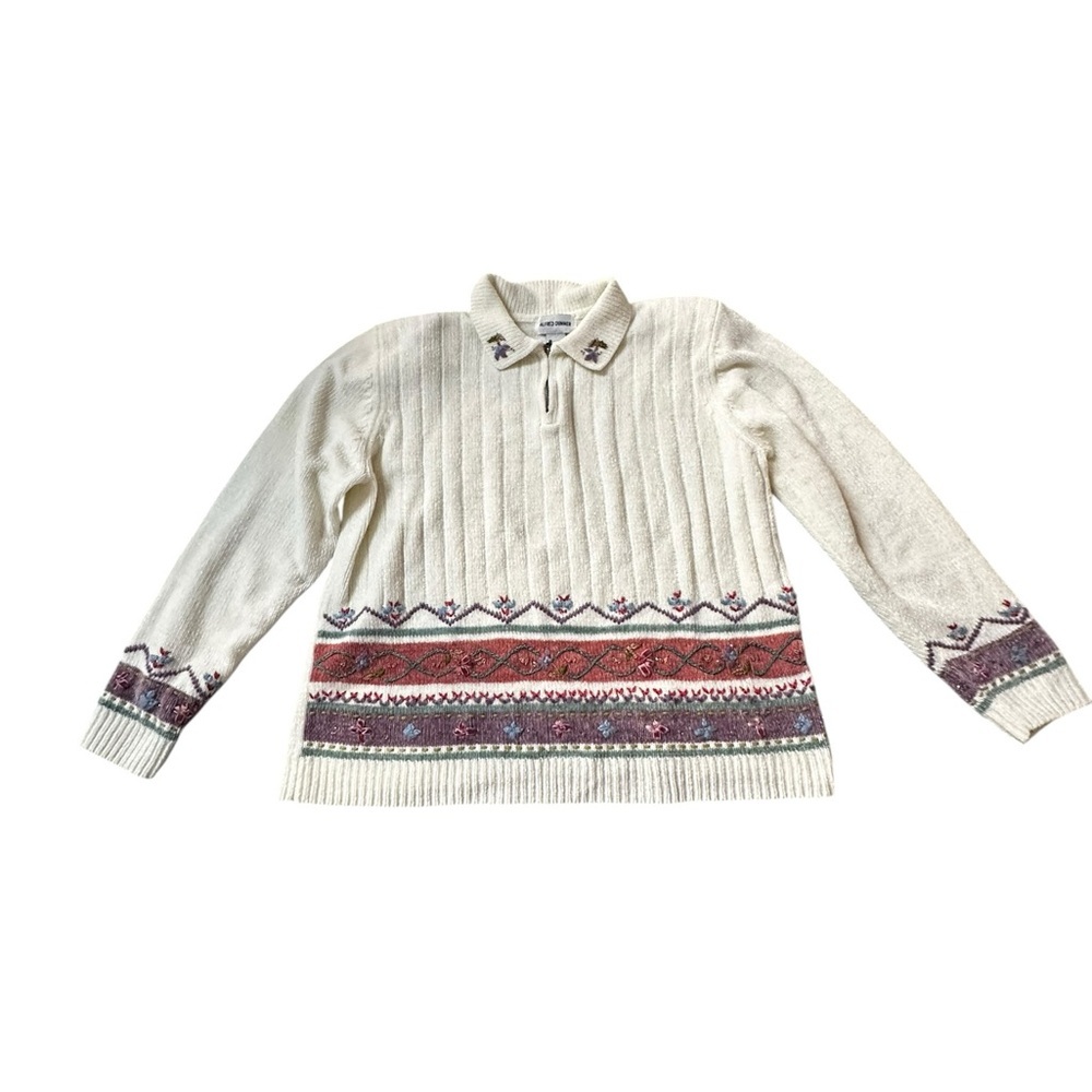 Vintage Alfred dunner, spring acrylic sweater, medium